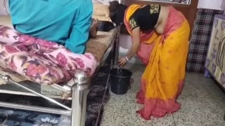 Hindi aunty licking big dick in the village and fucking doggy style